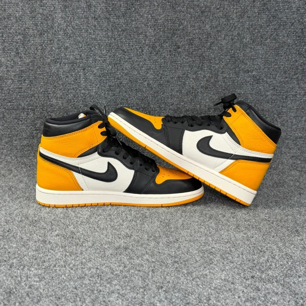 Jordan 1 Retro High OG Taxi Shoe Men 8 Black Yellow White Retro Athletic Sneaker